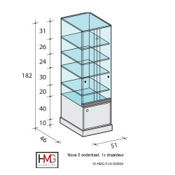 Volglas vitrine met...