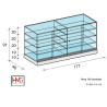 Volglas toonbank vitrine Nova 149T zonder verlichting