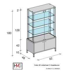 Volglas vitrine met...